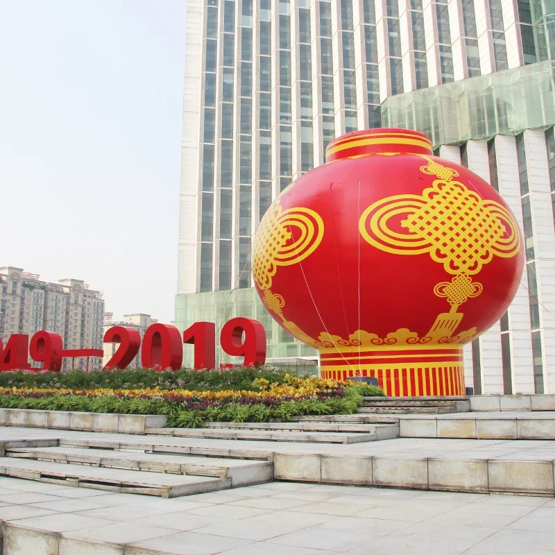 Red Giant Inflatable Lantern Model for Spring Festival Advertising Balloon Mall Decorative Event Ball