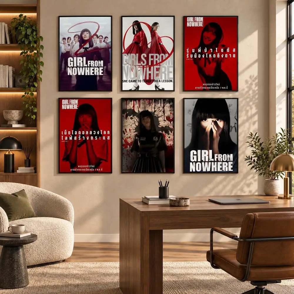 Girl from NowhereS Poster Home Living Bed Room Bar Hallway Sticky Wall Art Printing Waterproof Aesthetic Decor