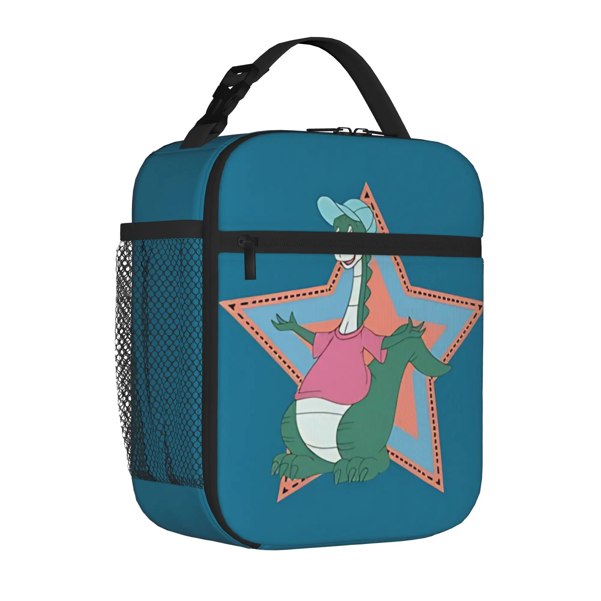 1 Piece For Students Food Container Dinosaur Cartoon Portable Pocket Denver Zipper Closure Aluminum Foil Food Pouch For Travel
