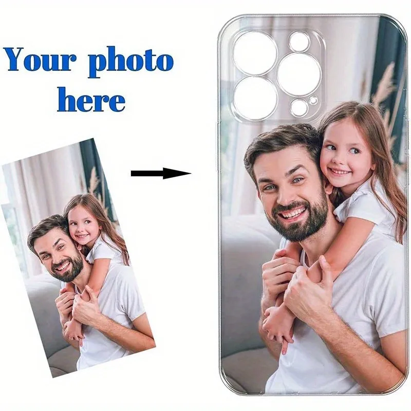 

Personalized Design DIY Photo Phone Case For iPhone 16 15 14 13 12 11 Pro Max Mini X XS SE 7 8 Plus 16E Customized Soft Cover