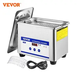 VEVOR Machine de Nettoyage à Ultrasons 0,8 L, Professionel Nettoyeur à Ultrasons Écran Affichage LED 220 V, Nettoyeur Ultrasons Acier Inoxydable pour le Nettoyage des Bijoux Pièces de Monnaie Lunettes