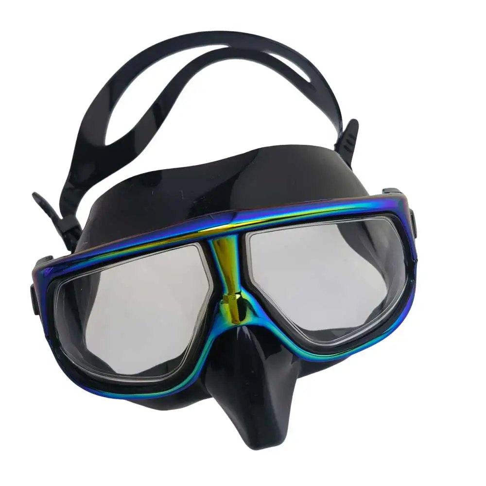 Professional Freediving Snorkeling Mask Deep Dive Silicone Skirt Anti-Fog Lens Adults Waterproof Scuba Diving Swimming Goggles