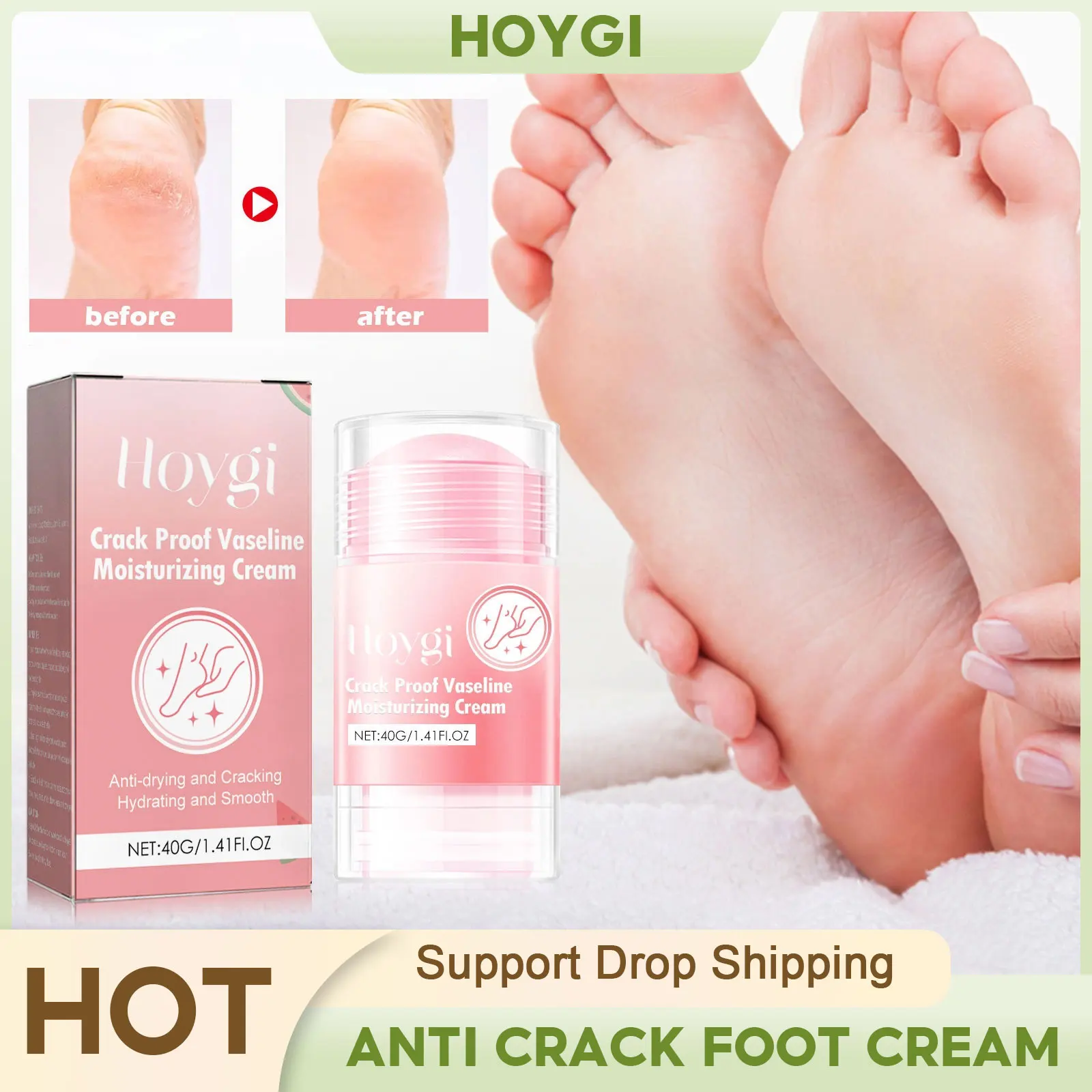 Anti Cracked Foot Cream Remove Dead Skin Callus Soften Repair Drying Chapping Peeling Heel Feet Exfoliating Moisturizing Cream