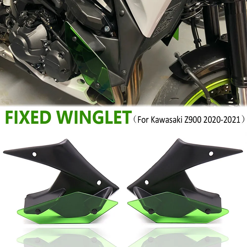 NEW Motorcycle Parts Side Downforce Naked Spoilers Winglet Fixed Wing Winglet Fairing Wing For Kawasaki Z 900 Z900 2020 2021