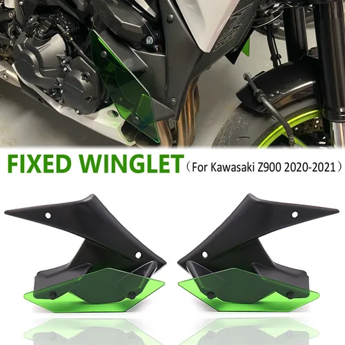 Piezas nuevas para motocicleta, alerones desnudos de fuerza descendente lateral, ala fija, ala de carenado para Kawasaki Z 900 Z900 2020 2021