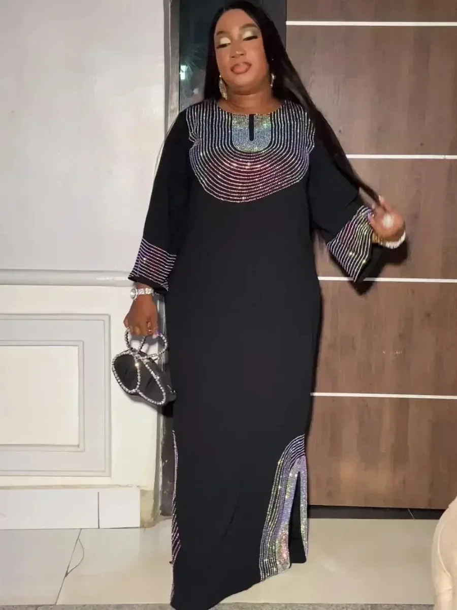 عبايات للنساء دبي فاخر 2025 فساتين راقية إسلامية أفريقية قفطان ماروكين فساتين الحفلات المسائية بوبو رداء جلابة فام #3