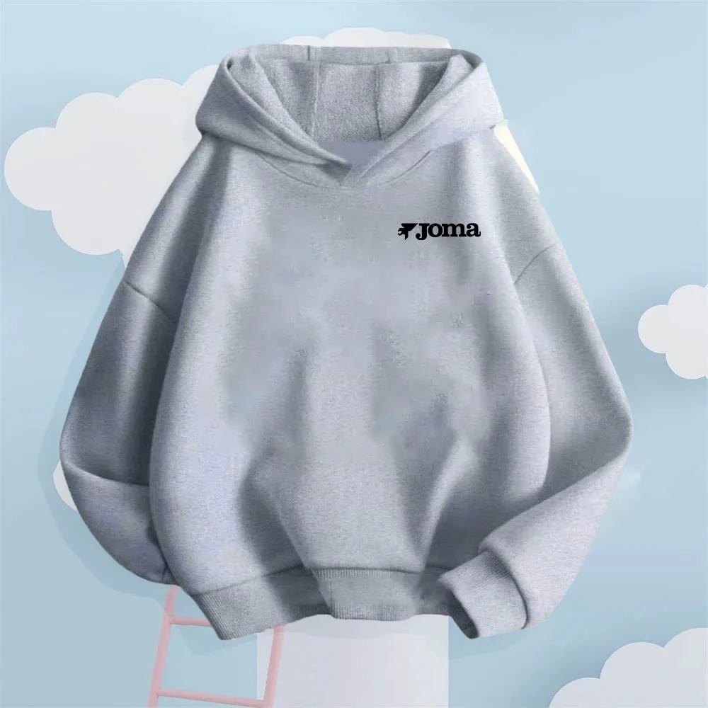

JOMA брендовая детская толстовка с буквенным принтом, осенне-зимняя уличная повседневная удобная простая толстовка с капюшоном для мальчиков и девочек