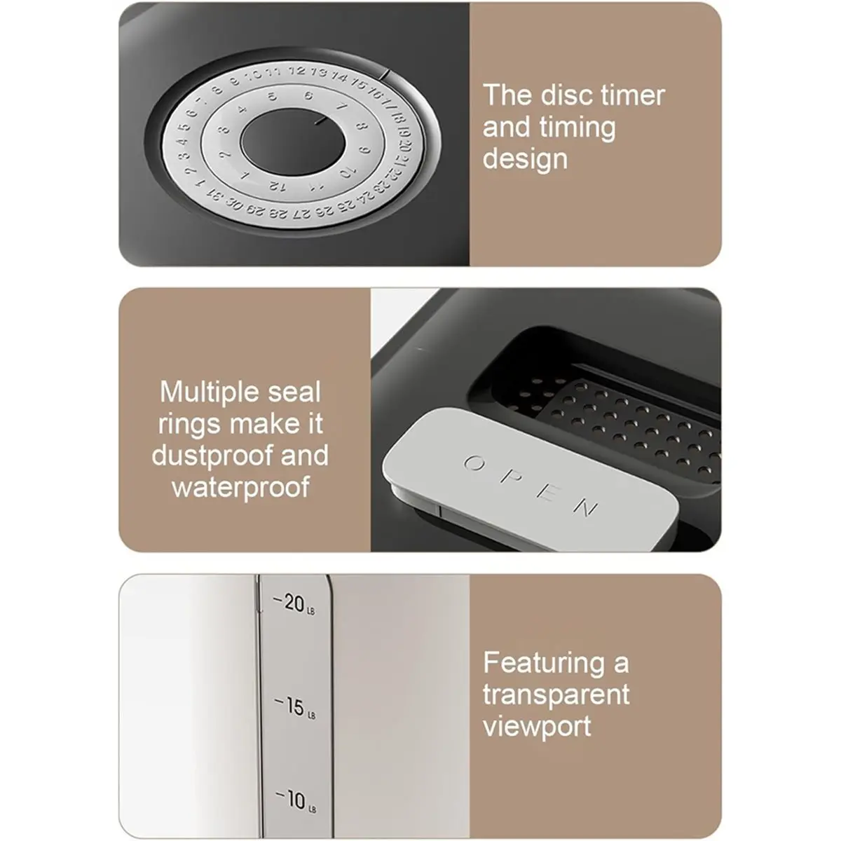 Y69A Rice Dispenser Tight Seal Storage Food Preservation - Rice Storage Dispenser,for Cereal Food Household Living Room