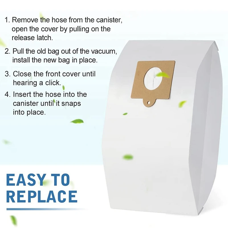 10แพ็คกระเป๋าสูญญากาศสำหรับ kenmore กระป๋องดูดฝุ่นเปลี่ยนกระดาษ HEPA ถุงหูรูดพอดีกับประเภท c/q 5055 50557 50104 50558