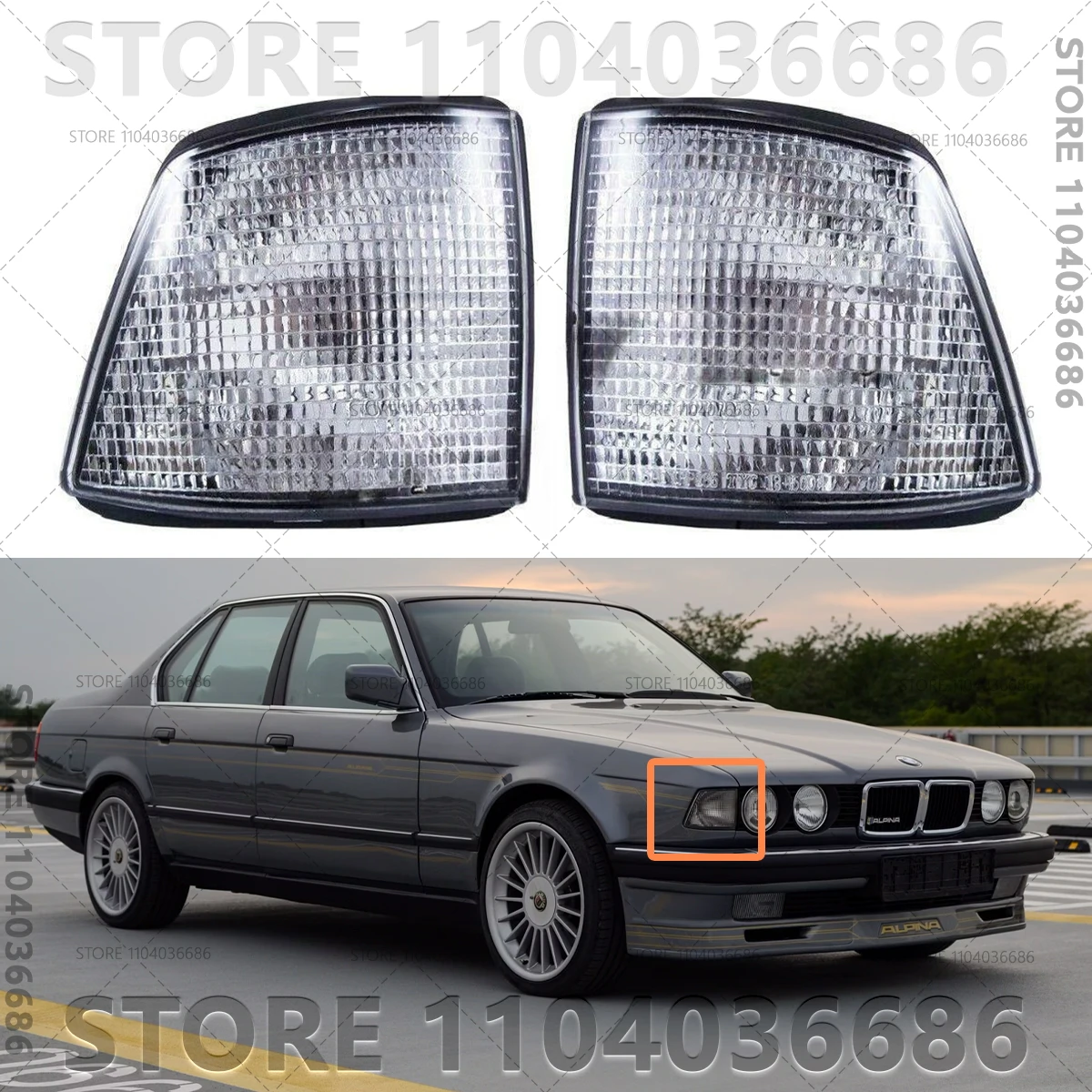For 1986-1994 BMW 730i 735i 740i 750i (E32) Front Bumper Corner