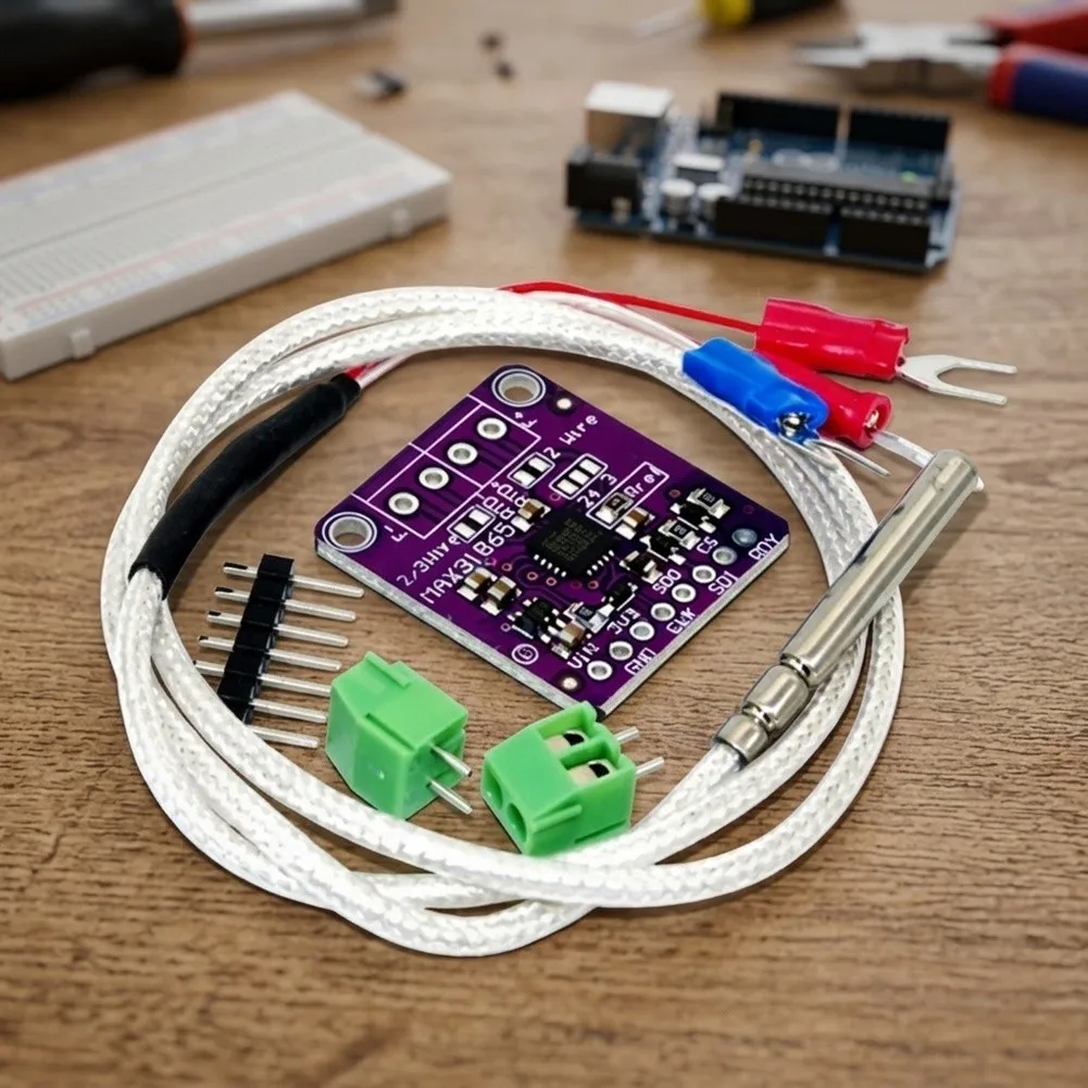 For Compact Electronic Builds Black MAX31865 Module Reliable Thermal Monitoring Temperature Sensor Compact Design
