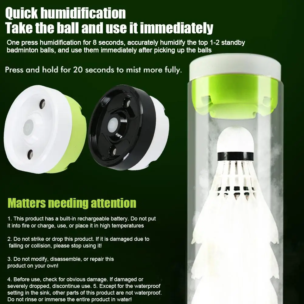 Humidifier Badminton Shuttlecock Steam Air Mini Humidifier Keeps Balls Feather Moisturizing Charging Portability