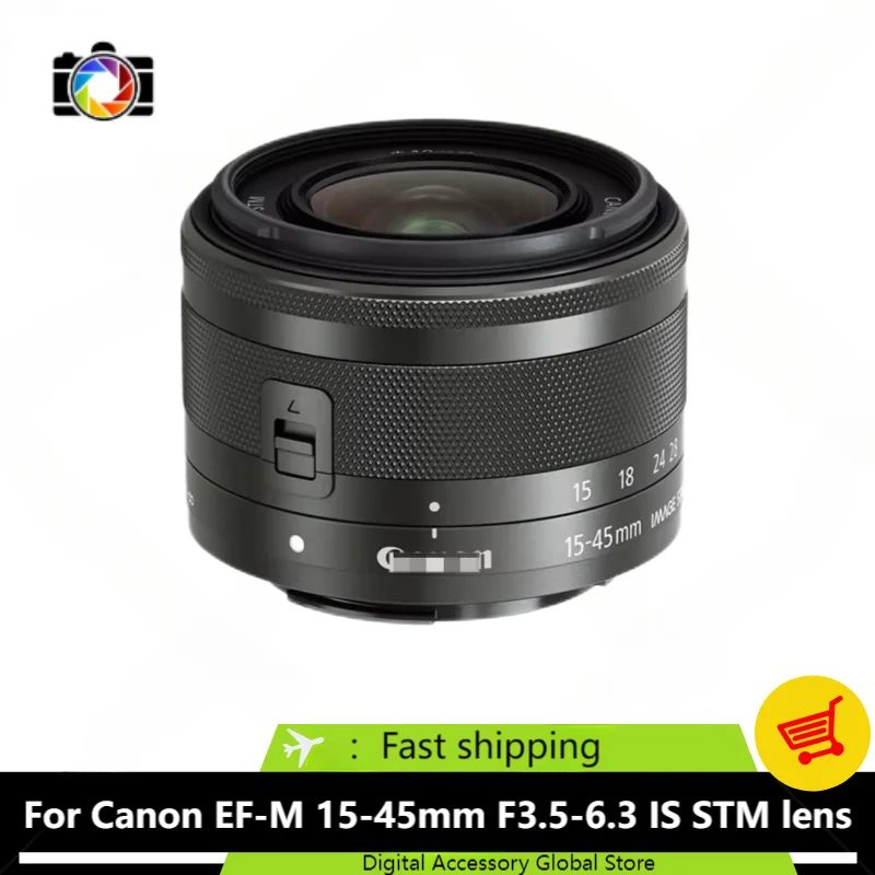 Original 15-45mm Lens For Canon EF-M 15-45mm f/3.5-6.3 IS STM lens For Canon M1 M2 M3 M5 M6 M10 M50 M100 camera