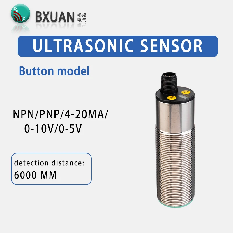 BXUAN Ultrasonic Distance Sensor GM30 Switching Output NPN/PNP Proximity Switch Sensor Detection Range Sn: 2000mm