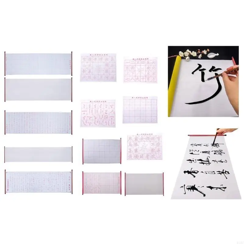 Reusable Chinese Water Writing Paper Gridded Water Writing Cloth