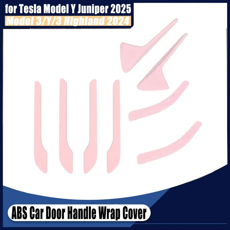 

Защитная наклейка из АБС-пластика для дверных ручек и зеркал заднего вида, защита камеры, для Tesla Model 3 Highland