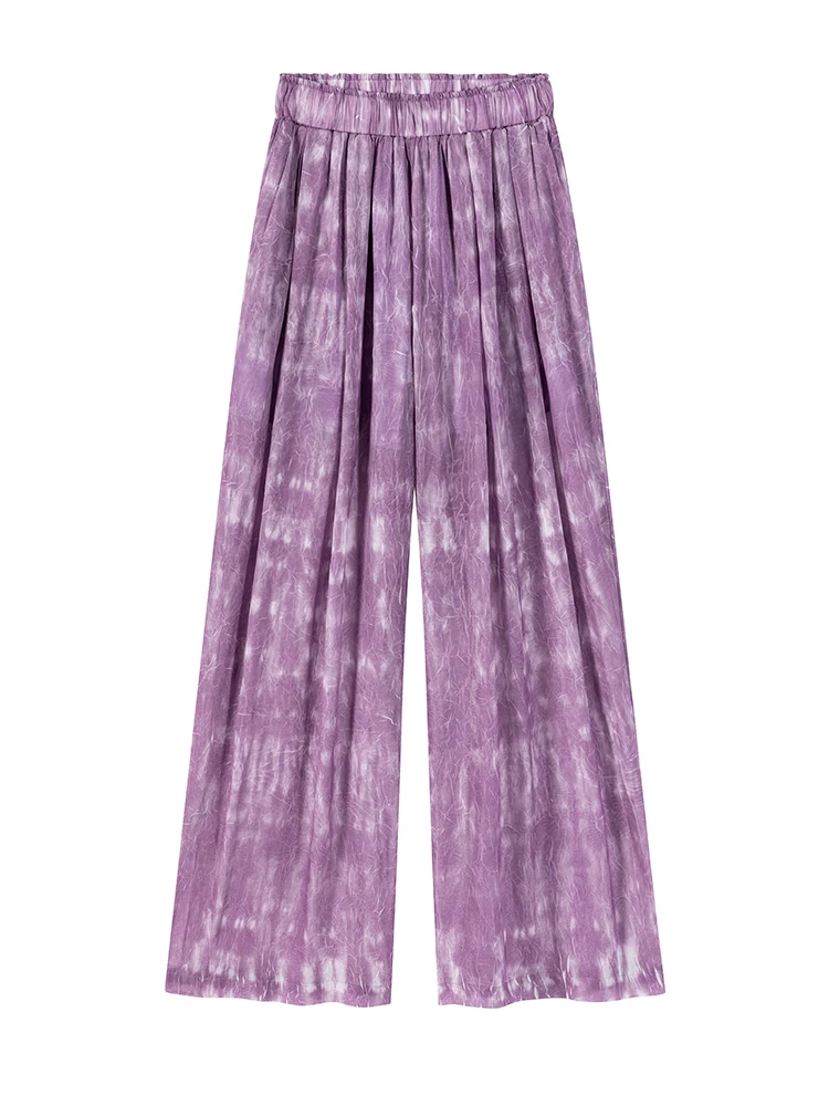 Cariedo Zhaiji Secret Sfumato Purple Printed Wide Leg Pants