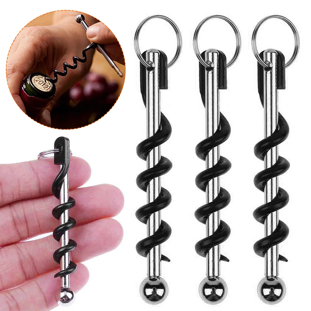 20-1pcs Cork Screw Bottle Corkscrew Double Hinged Mini Outdoor Keychain Wine Opener Creative EDC Tool Party Bar Kitchen Tools