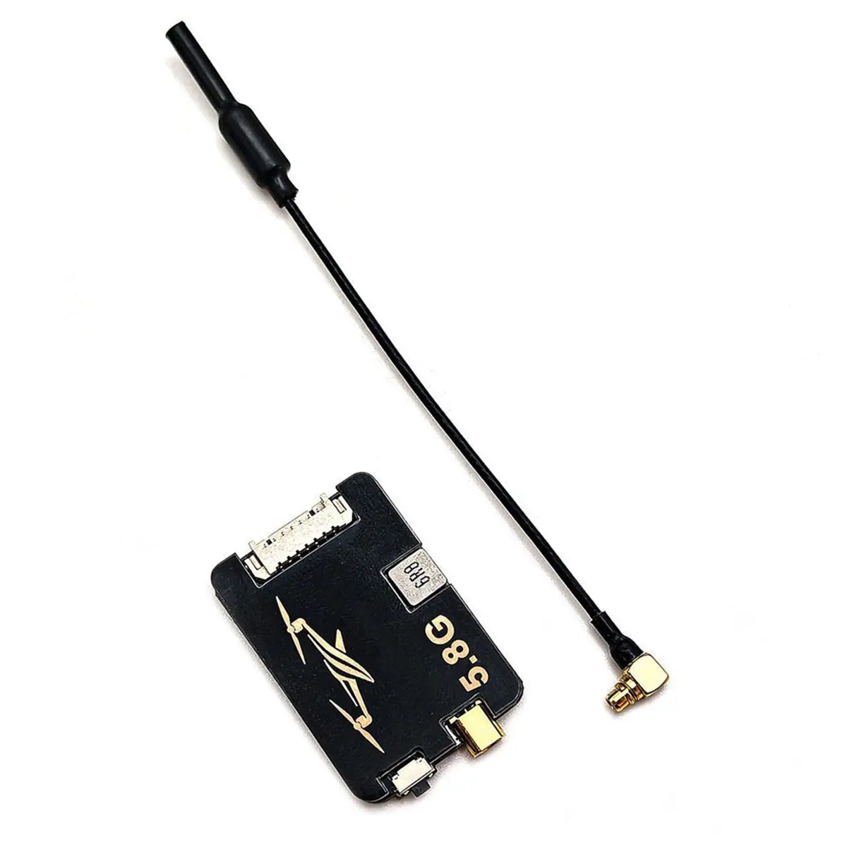Fits for 5.8G 1.2W VTX 48CH High-Power Video Transmission MMCX-L Antenna TBS Protocol OSD Configuration for FPV Drone
