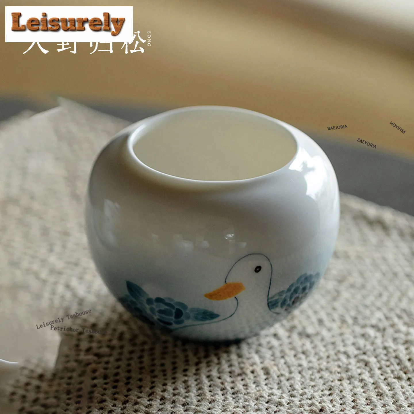 Hand-painted Lucky Duck Jianshui Tea Wash Writing-brush Washer Water Washing Slag Tank Household Chaxi Cafes Accessories Craft