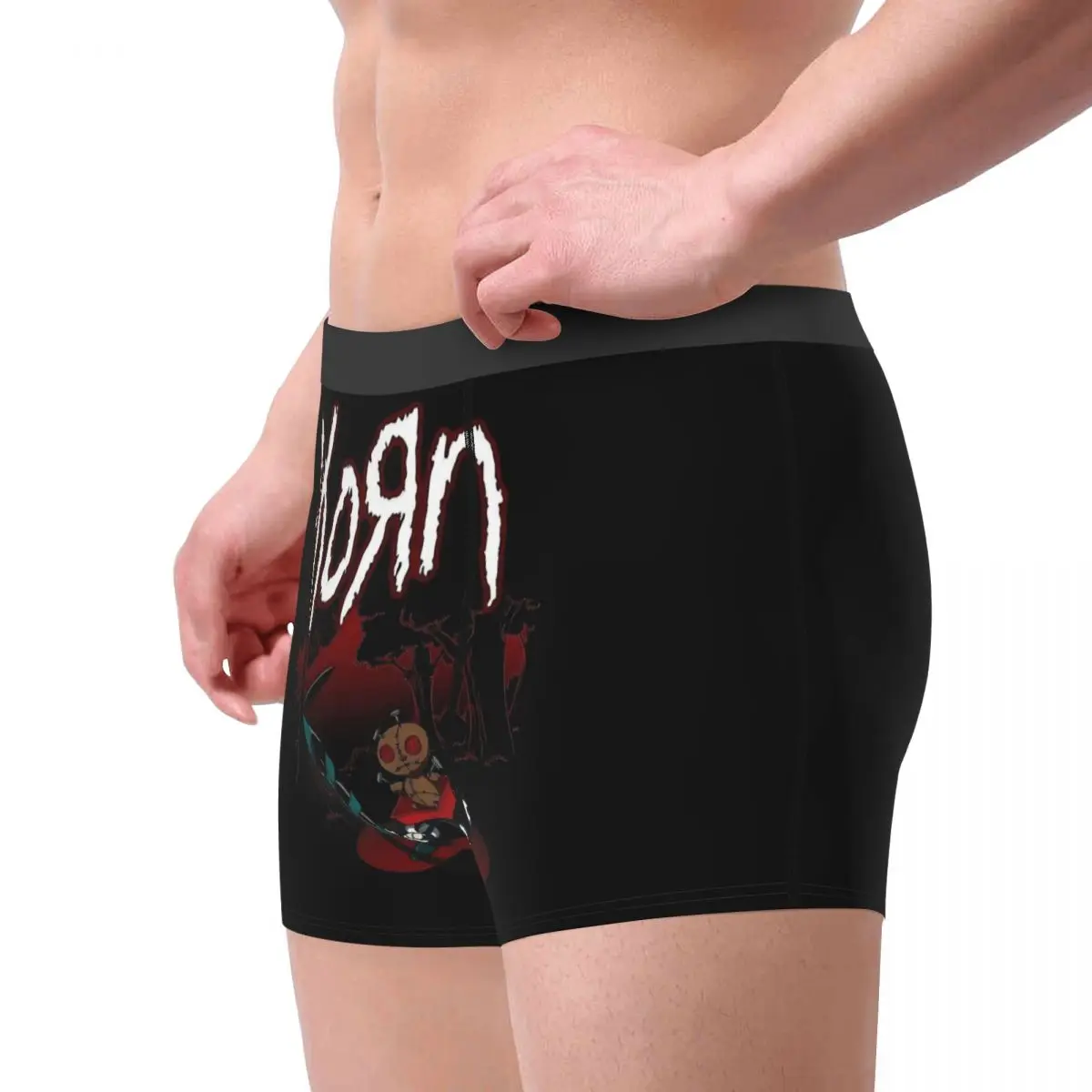 Custom Korns Heavy Metal Music Hard Rock Roll Boxers Shorts Men\'s Band Briefs Underwear Novelty Underpants