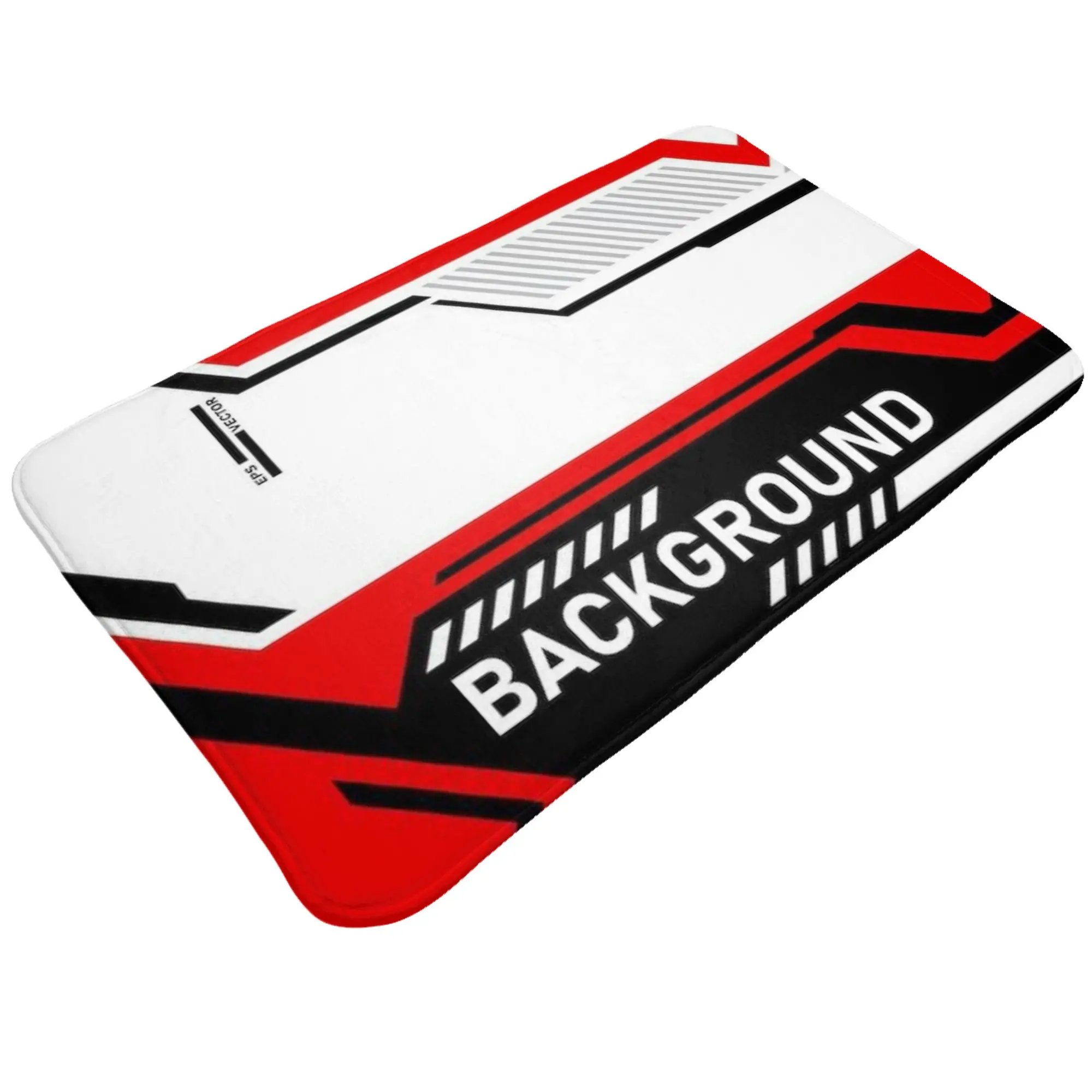 Red Black White Sports Jersey Abstract Pattern Anti-Slip Doormat Bath Mat  Indoor PatternHomeDecor