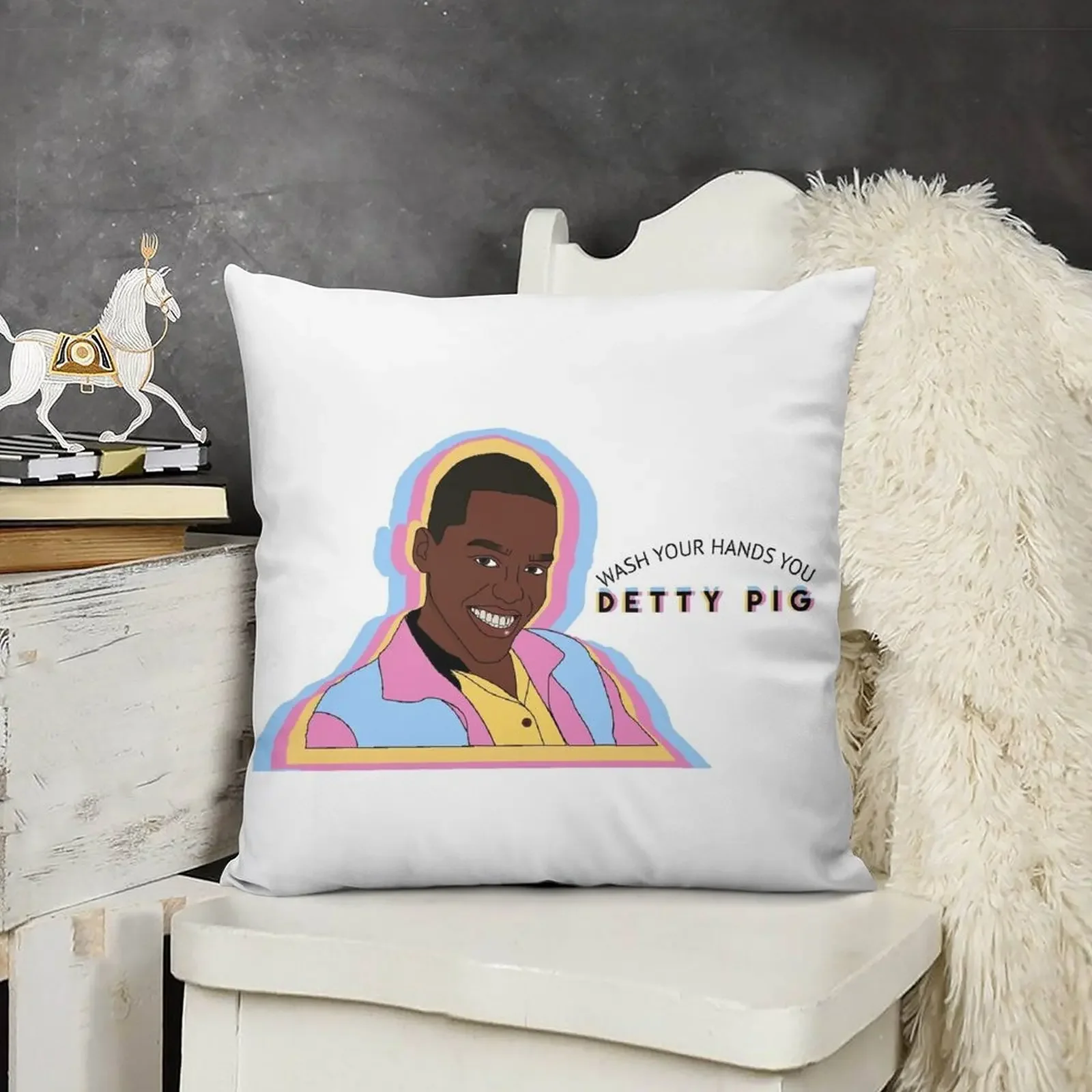 wash your hands you DETTY PIG Throw Pillow home decor items Decorative Cushions For Luxury Sofa Christmas Pillows pillow
