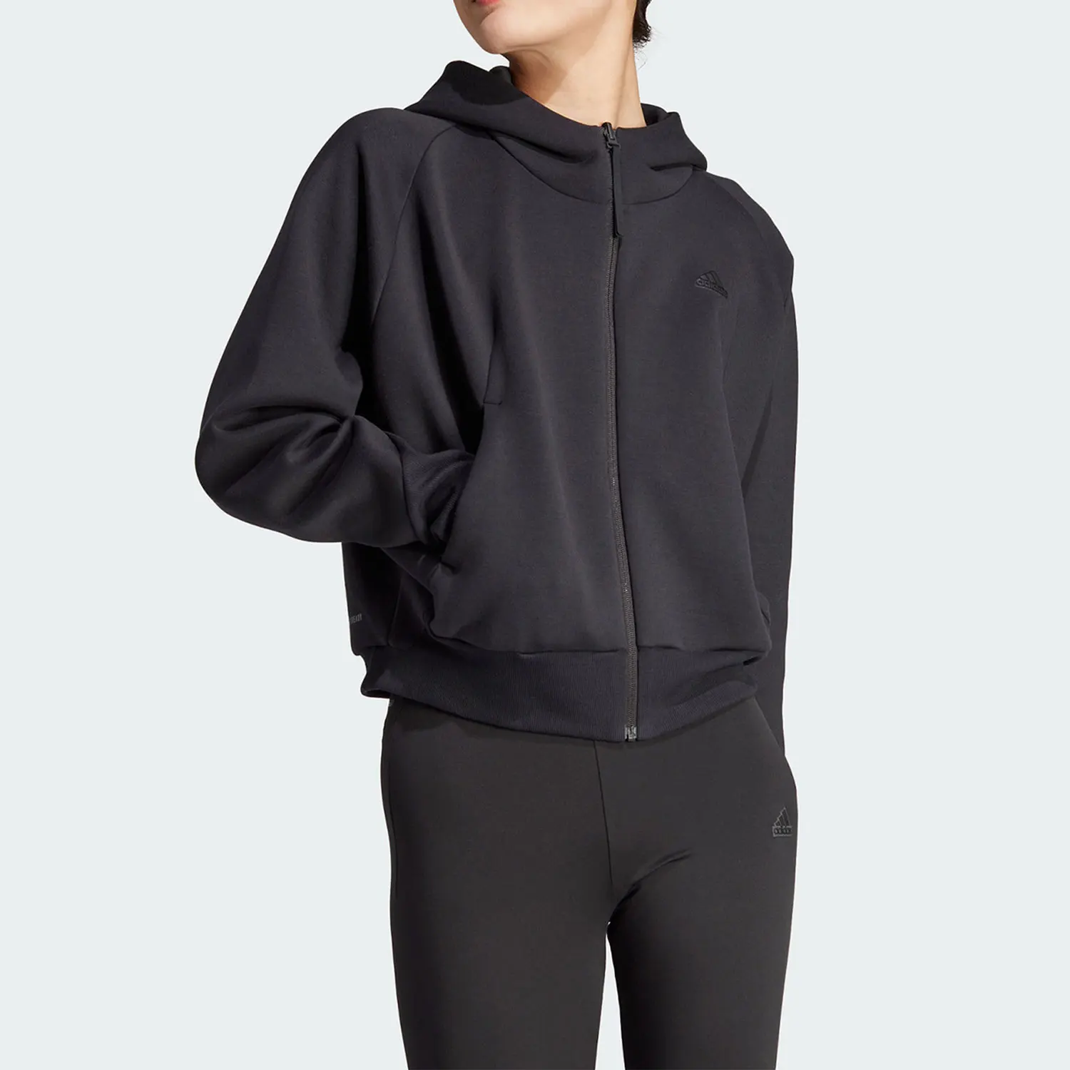 

Adidas Official Genuine Autumn New Women's Knitted Hooded Jacket IN5128