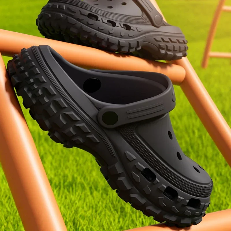 Rutschfeste Strandsandalen für Damen, bequeme Plateausandalen mit weicher Sohle, geschlossene Zehen, dicker Boden