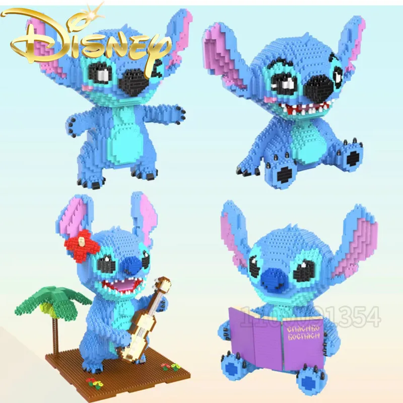 

Disney Stitch New Children's Building Block Toys Micro Particle Building Blocks Children's Educational Puzzle Building Blocks