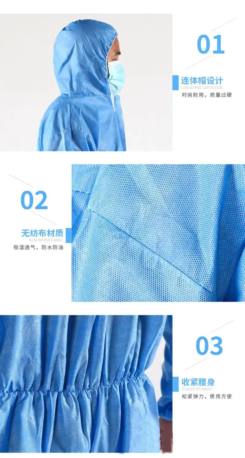 ملابس سلامة العمل، يمكن التخلص منها، قابلة للتنفس، مقاومة للغبار، زيت الماء، مقاومة للغبار، لوحة رذاذ، تزيين العمل، بدلة عامة