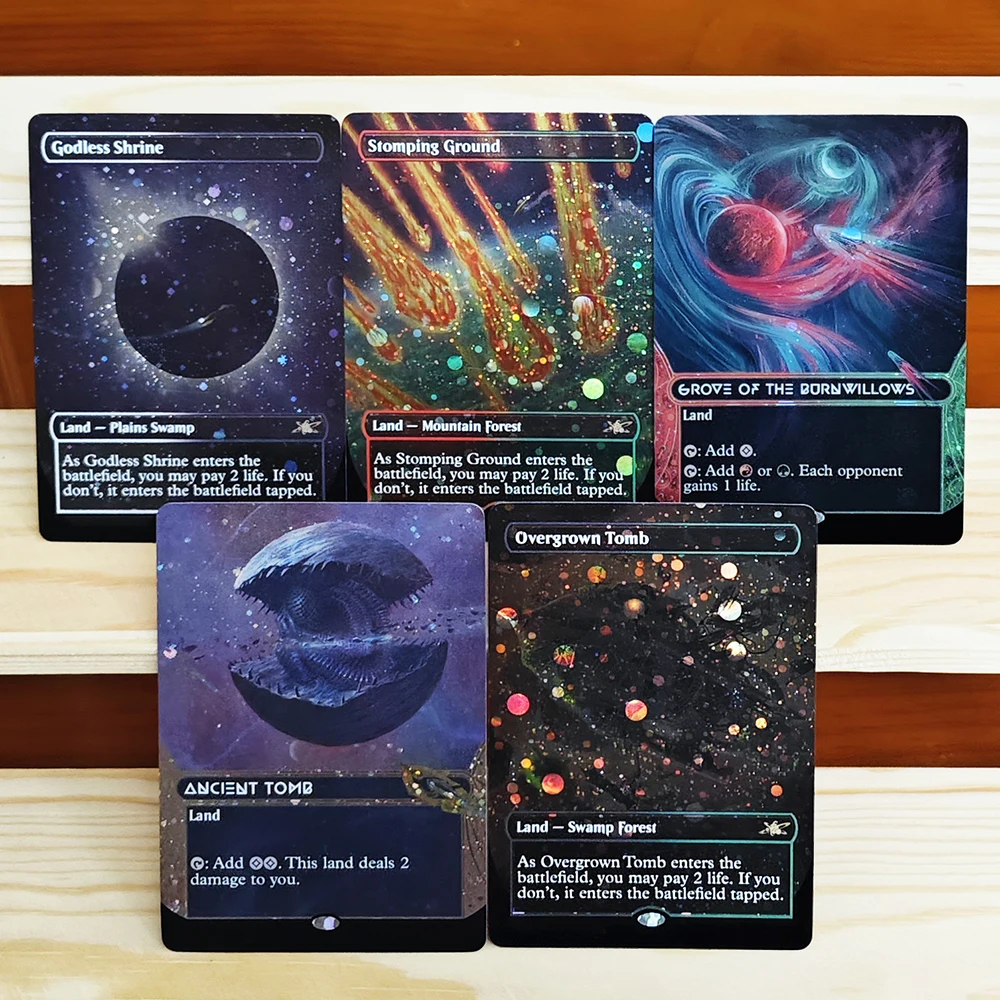 Godless Shrine/Stomping Ground/GROVE OF THE BURUWILLOWS/ANCIENT TOMB/Overgrown Tomb - Cartão de Jogo Foil Exclusivo Raro TCG