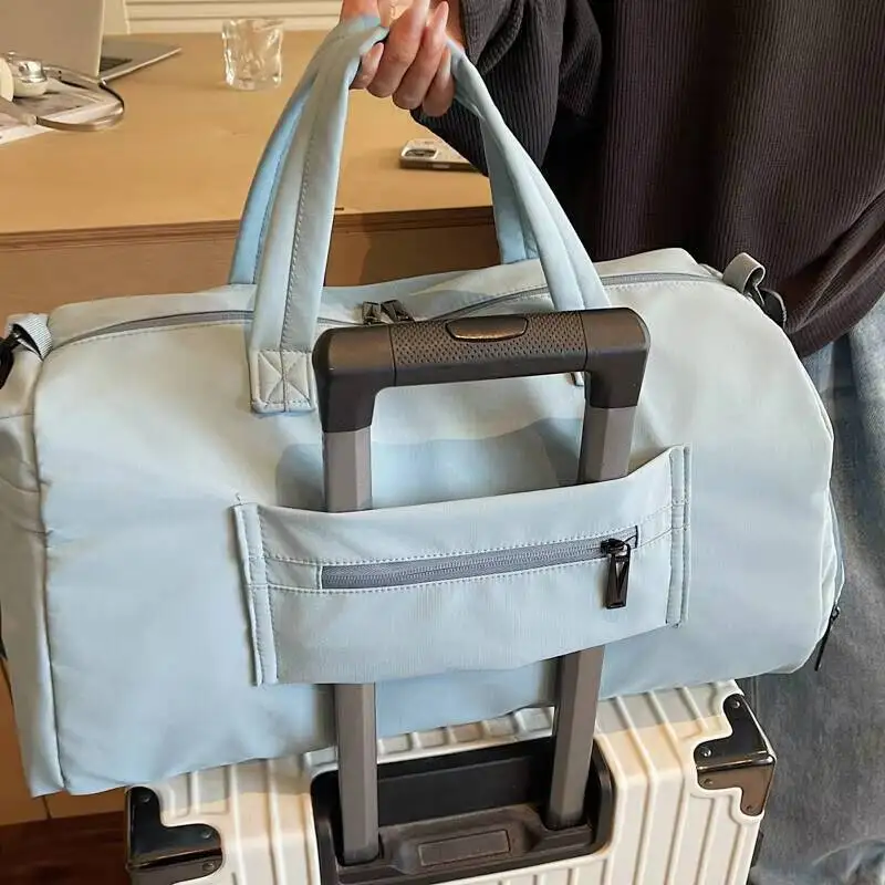 حقيبة رياضية عصرية للنساء للسفر حقيبة واق من المطر تحمل حقيبة عطلة نهاية الأسبوع مع حجرة للأحذية حقيبة عطلة نهاية الأسبوع يجب اقتناؤها أثناء السفر #5