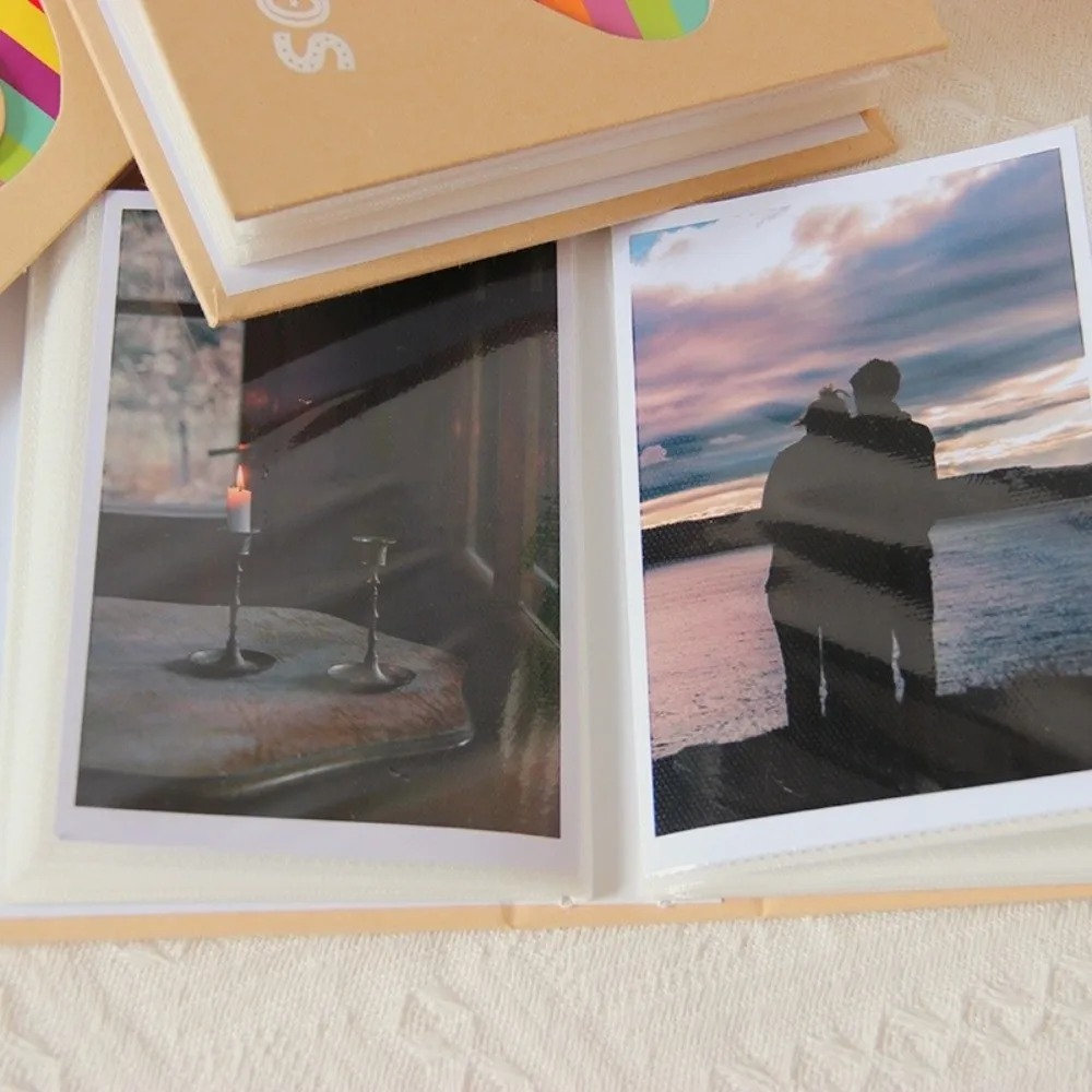 Portable Album 4x6 Inch 100 Pockets Photo Album Hollow Kraft Paper Photo Storage Slip-in Memory Album Daily Use