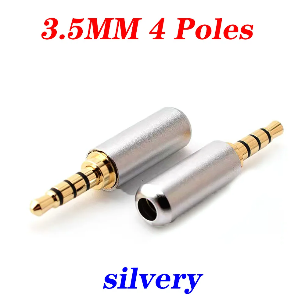 

3.5MM Audio Connector 3/4 Poles Headphone Jack Male Plug Earphone Repair Cable Solder Wire DIY AUX 3.5 Jack Adapter