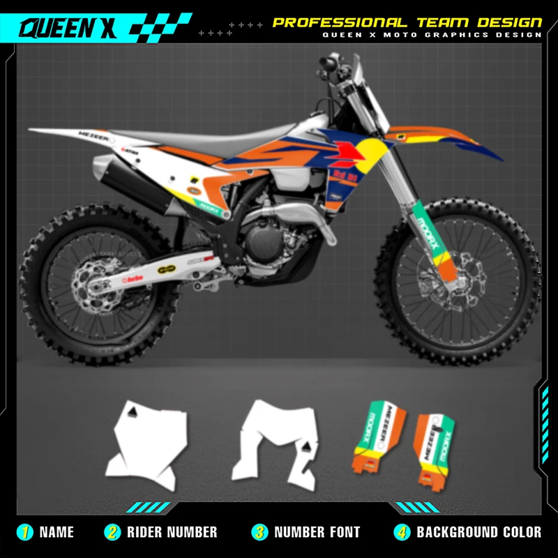 

QUEEN X MOTO For KTM SX SXF 2023 2024 2025 EXC XCW 2024 2025 2026 Custom Team Motorcycle Graphics Decal Stickers Kits