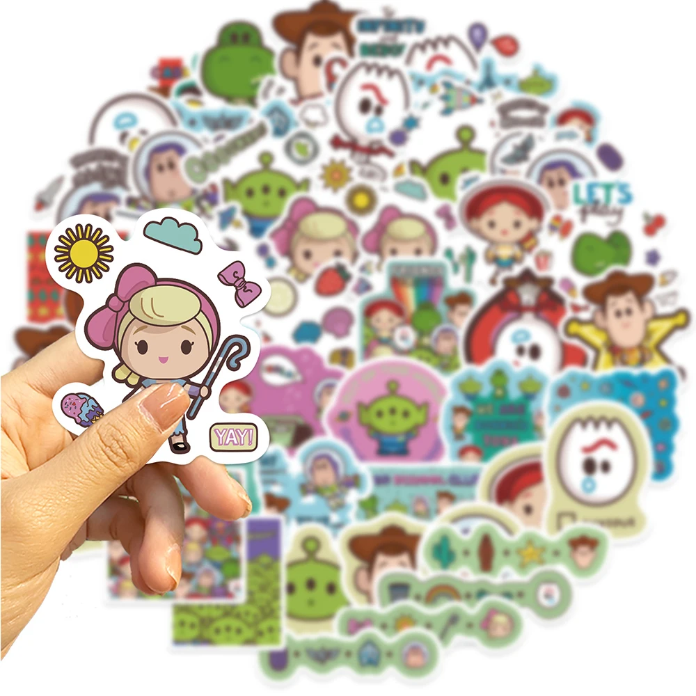 10/30/50 قطعة ديزني قصة لعبة أنيمي ملصقات مضحك الكتابة على الجدران الشارات الزخرفية دراجة نارية الهاتف دفتر الدراجة لطيف الكرتون ملصق