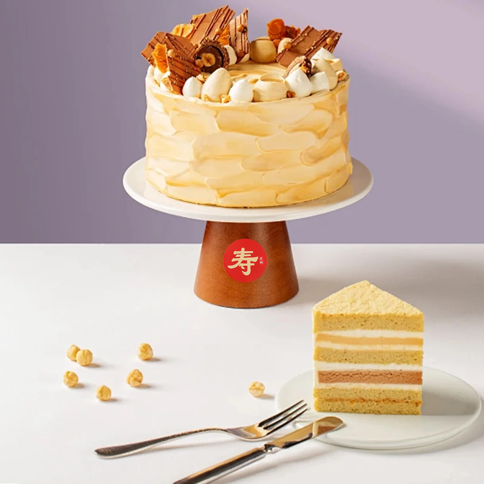 

40Pcs Oriental Lucky Character Stickers Adhesive Fu Labels for Cake Decoration Pudding Cups Birthday Party Supplies