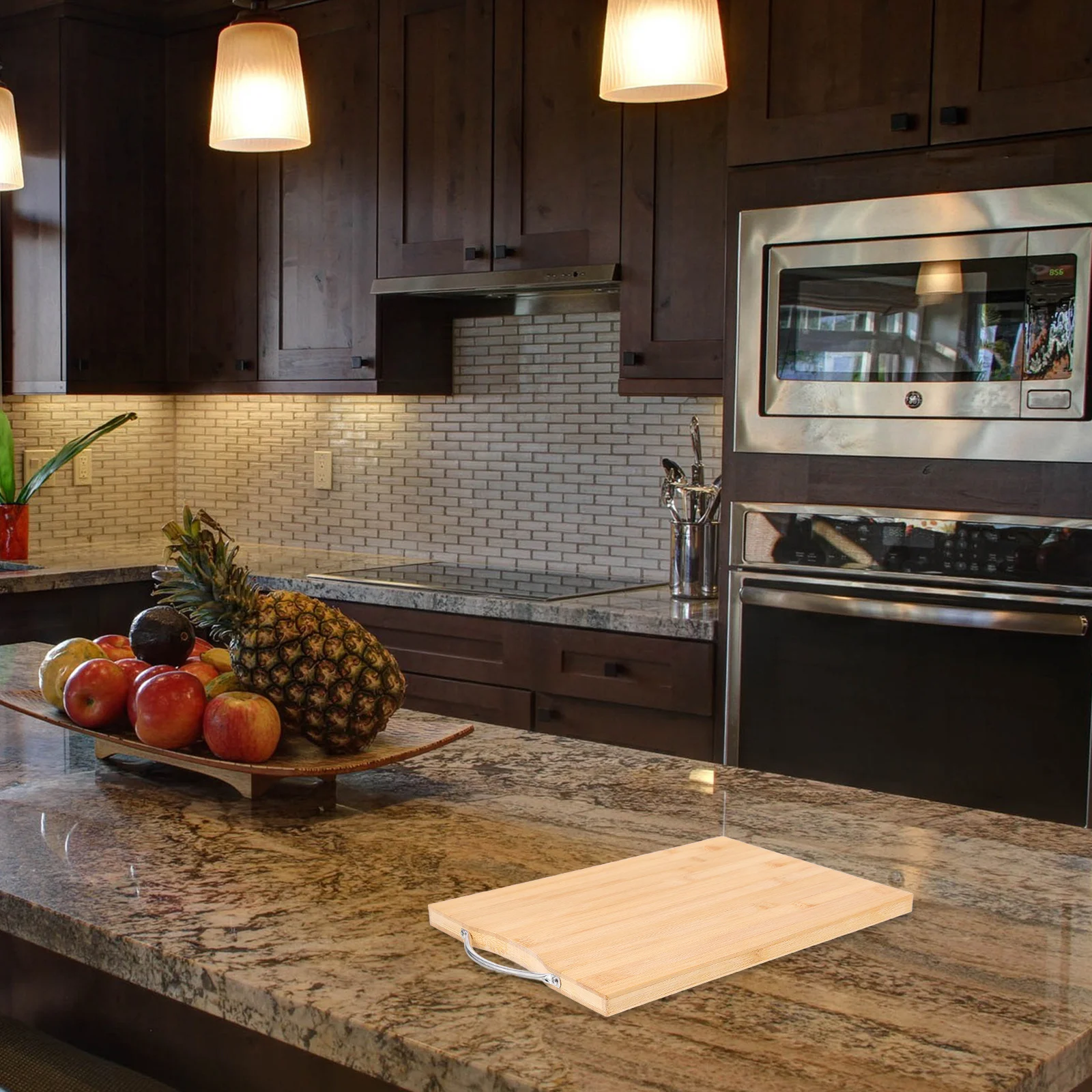 

Bamboo Cutting Board Reusable Kitchen Gadget Double-Sided Household Cutting Board for Meat Fruit Vegetable Food