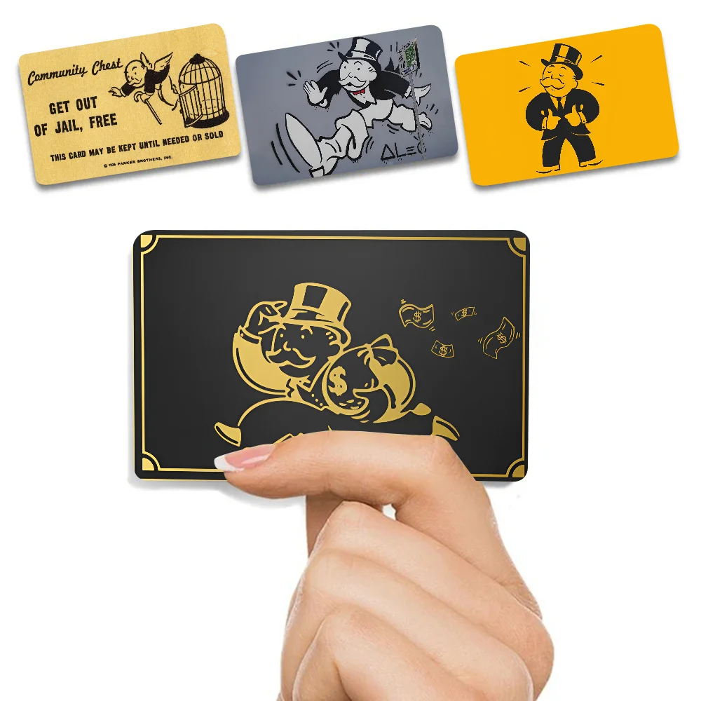 Monopoly Man Anime Front Cover Film Sticker Skin For Credit Debit Card Small Large Chip