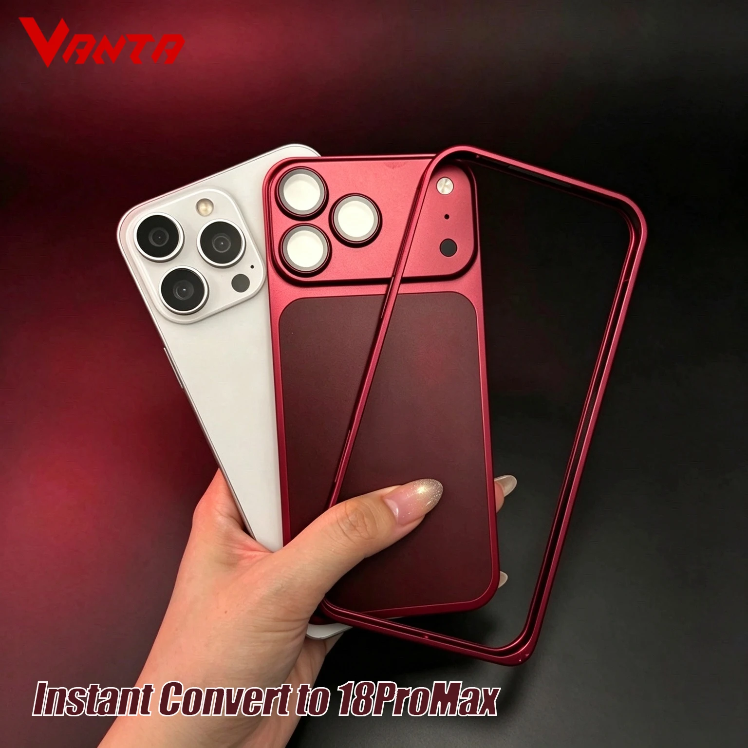 Instantly Transform 18 Pro Max Original Alloy Frame Case For iPhone 13 14 15 16 17 Pro Max Large Window Glass Lens Film Fundas