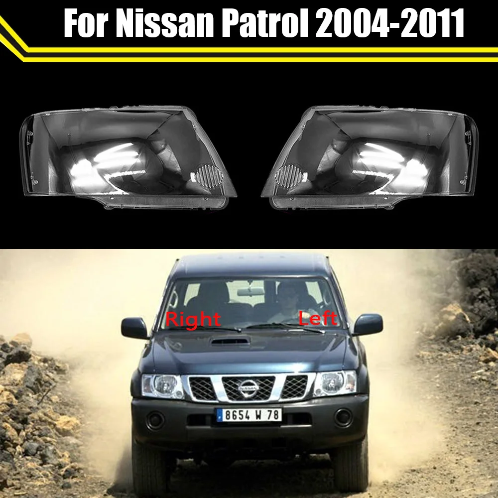 

Car Replacement Headlight Case Shell Light Lamp Headlight Lens Cover Headlamp Transparent Lampshade For Nissan Patrol 2004~2011