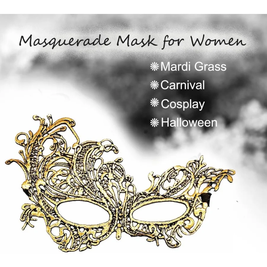 أقنعة تنكرية أنيقة للزوجين من الدانتيل لزي الهالوين ملابس حفلات ماردي غرا أقنعة رومانسية متطابقة للنساء و #5