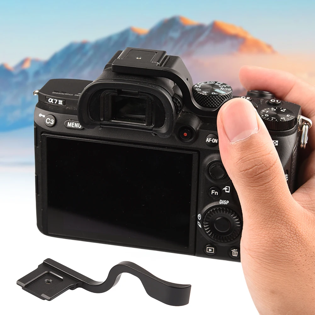 Camera Thumb Up Grip Aluminium Alloy Hot Shoe Thumb Up Rest Hand Grip for Sony A7 A7RII A7M2 A7SII A7R3 A7RIII A7M3 A9