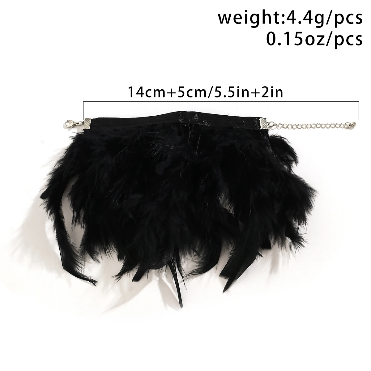 Exaggerated Ostrich Natural Feather Cuff Wrist Sleeve Bracelets for Women Summer Party Boho Adjustable Bangles Y2K Jewelry Gift