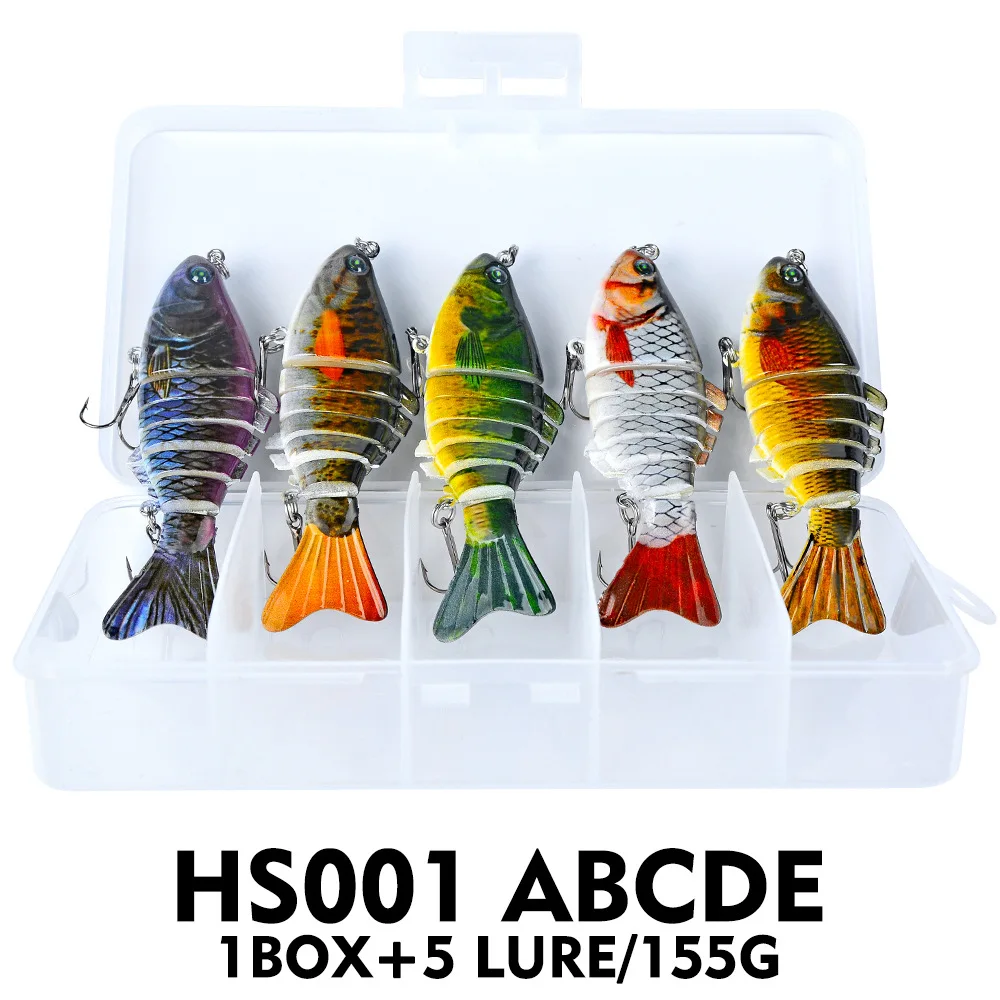 

Multi Jointed Fish Lure Set with Box Sea Fishing Wholesale Bionic Lifelike Hard Bait for Bass Snapper Grouper Saltwater Tackle