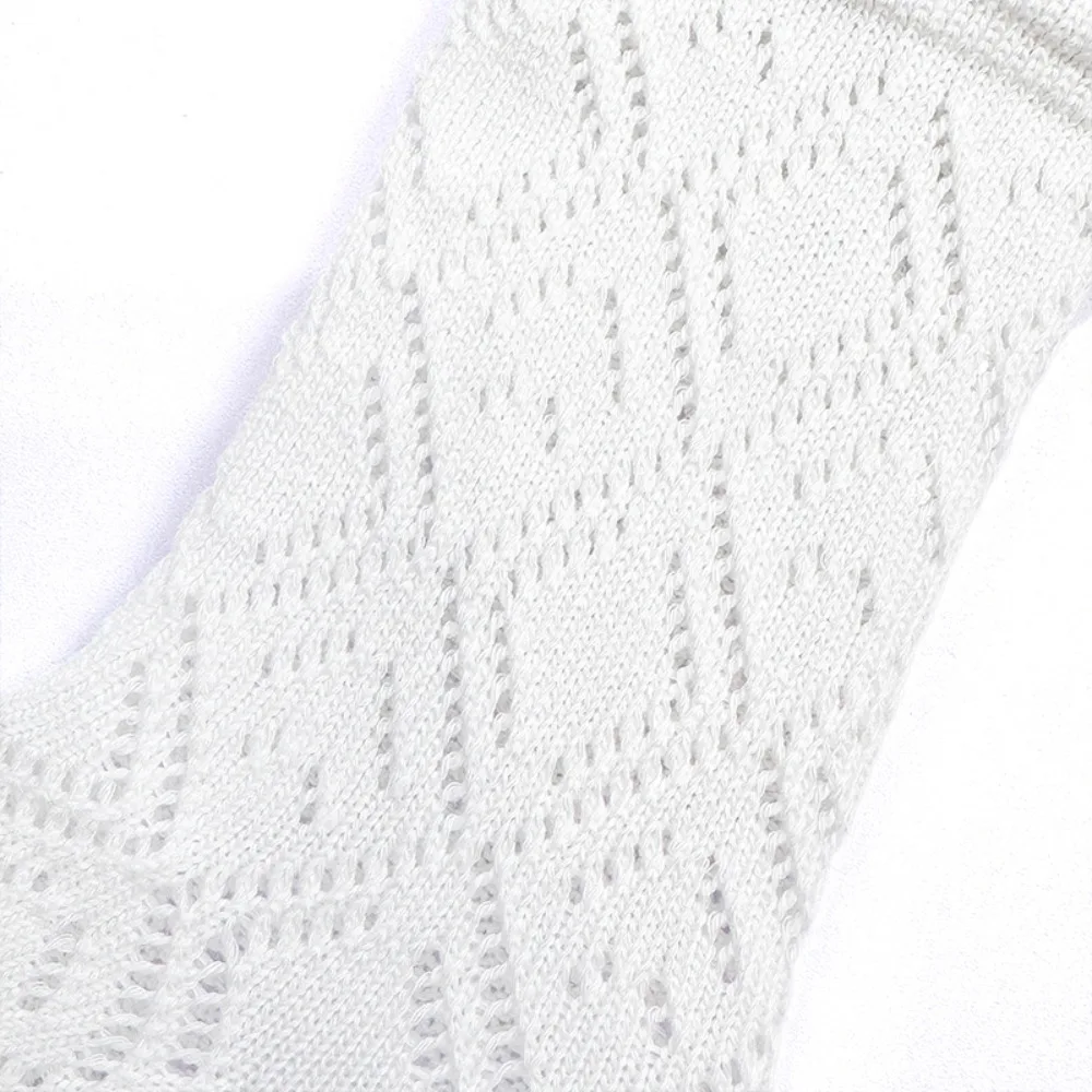 

Elastic Thin Ruffle Socks Mesh Ballet Style Women Hosiery Sweat-absorbing Cotton Short Sock Spring Summer