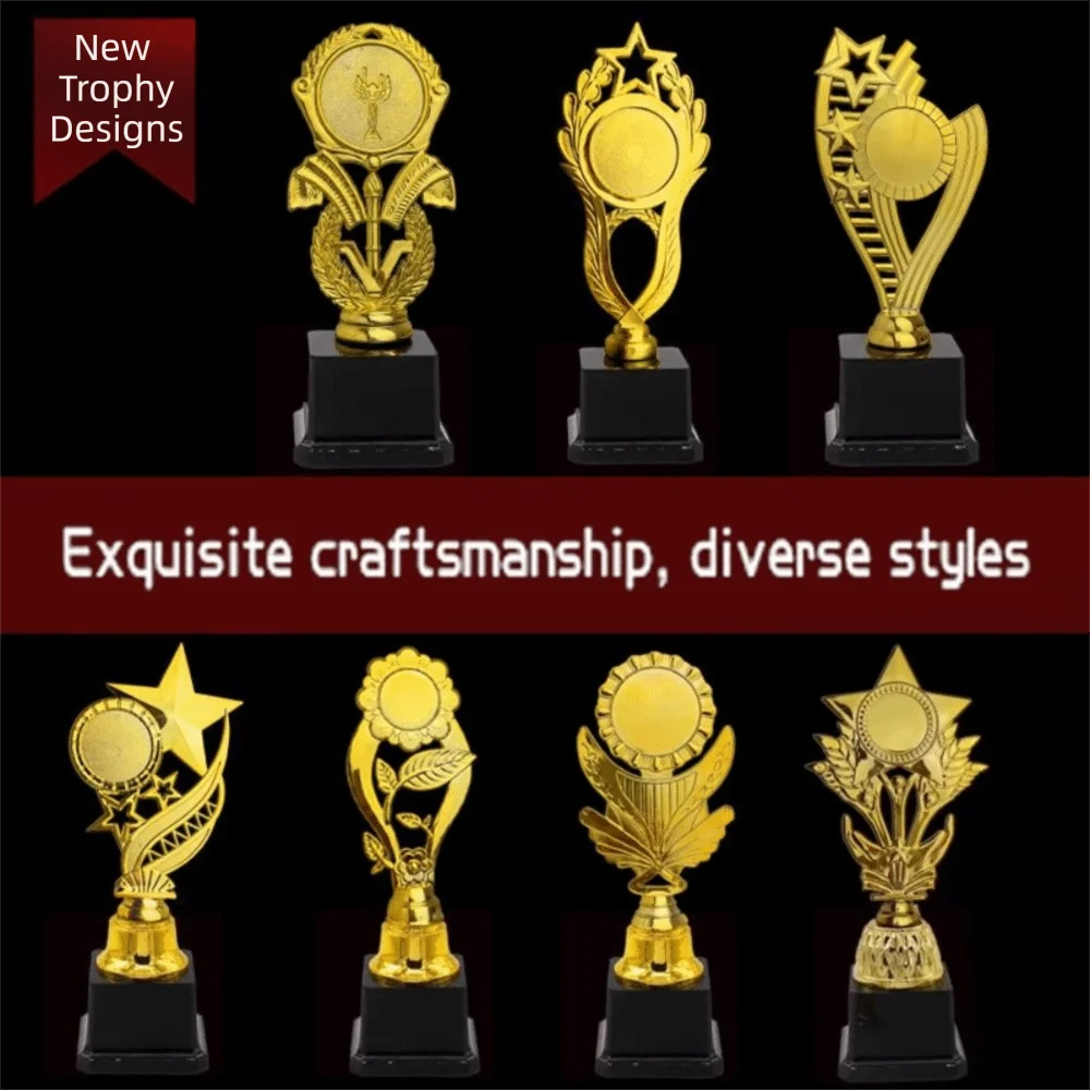Gold Trophy Cup Memorial Souvenir Plastic Award Cup Decorative Award Winner Trophy Sports Trophy Competition Prize