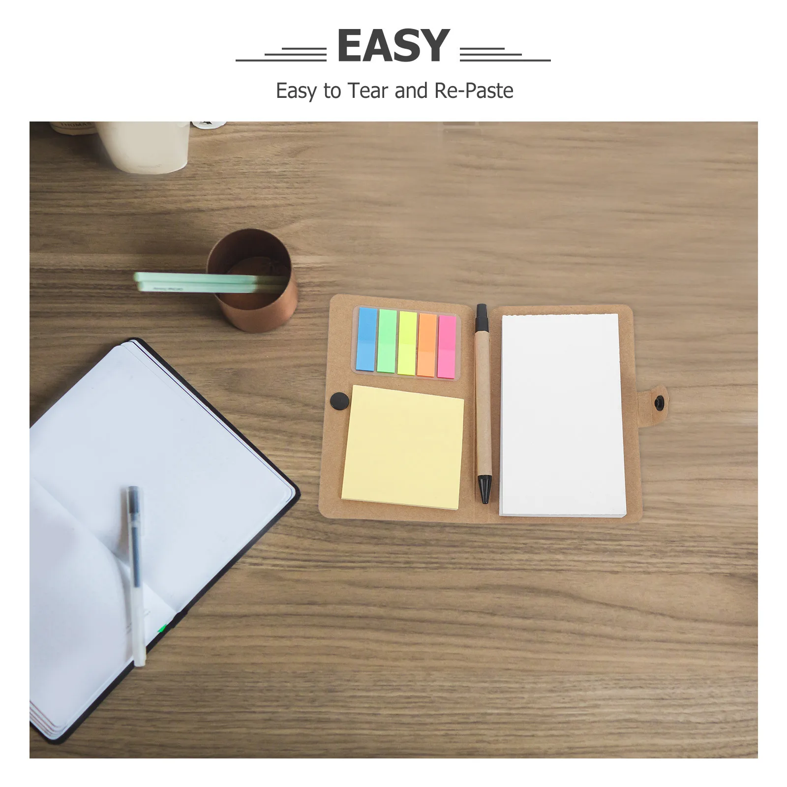 Caderno de negócios com abas porta-canetas Caderno espiral compacto Material escolar de escritório
