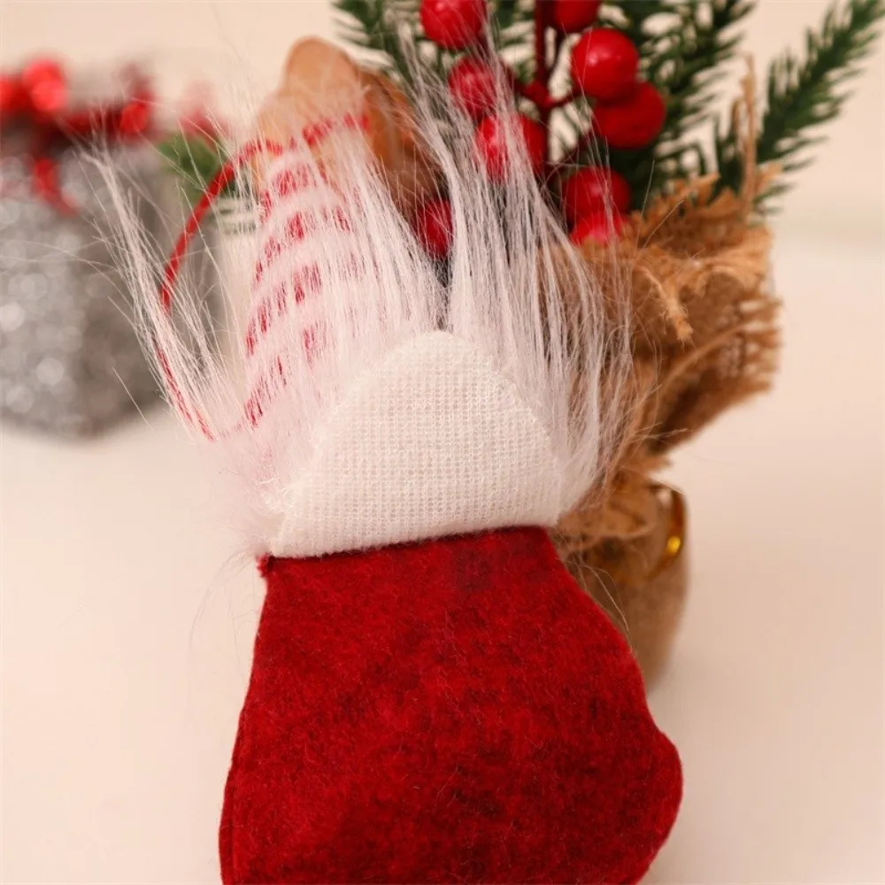 Santa Claus Christmas Gnome Pendant Faceless Hanging Pendant Christmas Tree Hanging Doll Plush Bow Tomte Ornaments New Year
